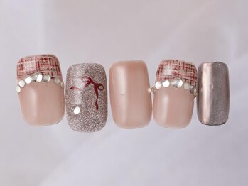 アイネイルズ 新宿店(I nails)/ツイードフレンチリボン