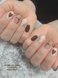 バレンタインネイル