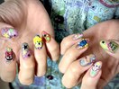カラフル韓国個性派ネイル☆