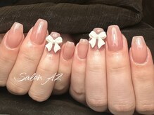 サロン エージー(salon AZ)/ワンカラー、リボン追加