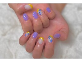 韓国風　お花ネイル♪