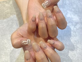 リボンネイル☆*:.