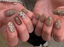 アイネイルズ 天神今泉店(I-nails)/【kie.h】ブラウンぷっくり