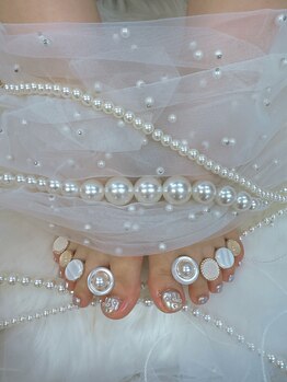 クイーンズネイル(Queeens nail)/オーロラネイル　ホワイトネイル