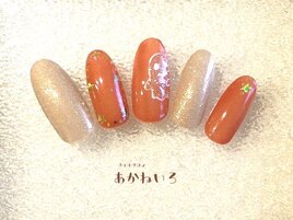 大人ハロウィン　おばけネイル