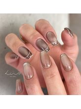 リノ 大阪本町店(lino)/ラインフレンチネイル【4.25】