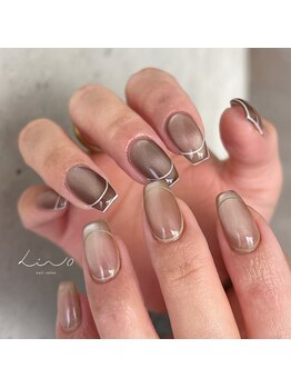 リノ 大阪本町店(lino)/ラインフレンチネイル【4.25】