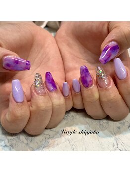 ユースタイル 新宿店(U-style)/紫陽花モチーフネイル