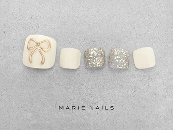 マリーネイルズ 近鉄あべのハルカス店(MARIE NAILS)/新規様6000円 ガーリー 0829a