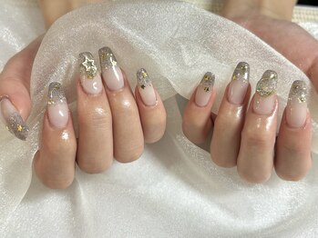 アルティノ ネイル ガーデン(altino nail garden)/星×月×キラキラ