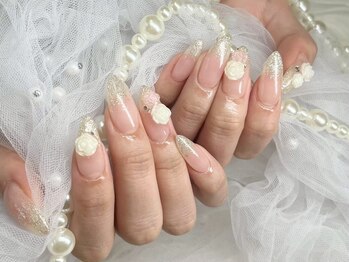 オフィス向けネイル　ラメグラ