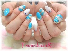 ツメカザリ(TsumekazaRi)/★ターコイズブルー×ブロック★