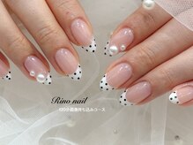 リノ ネイル(Rino nail)/ドットフレンチ80750
