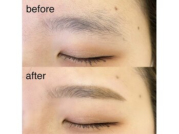 アイプリーム 高田馬場(Eyepreme)/眉毛施術Before&After写真