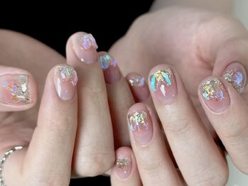 ヴィーナスネイル(Venus Nail)/宝石ネイル　ワンホンネイル
