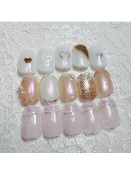 ホワイトとピンク