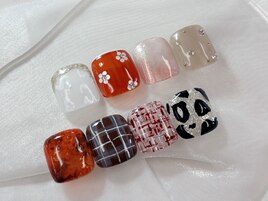 フットネイル　親指アート