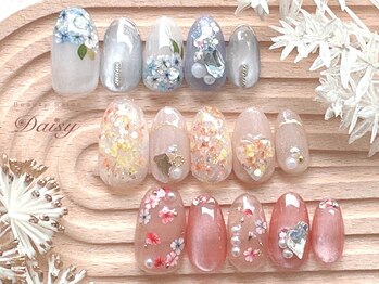 押し花ネイル/ジェルネイル