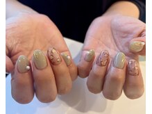 ハーティーネイル 自由が丘南口店(heartynail)/ヒョウ柄/マグネット/大人ネイル