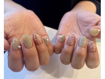 ハーティーネイル 自由が丘南口店(heartynail)/ヒョウ柄/マグネット/大人ネイル