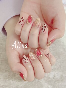 エリナネイルサロン池袋(Alina Nail Salon)/持ち込みデザイン/レオパード