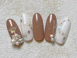 キラキラ冬ネイル