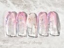 クリア桜ネイル￥7000