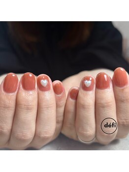 シンプルハートネイル/¥6000