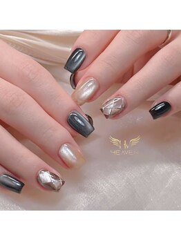 ヘブン ネイル 鶯谷(HEAVEN Nail)/Cat Eyes Design Nails