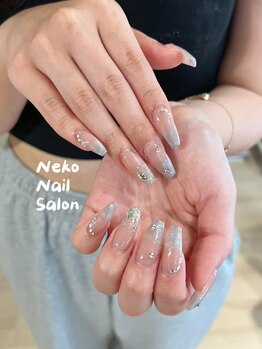 ネコ(Neko)/ラメグラ 水色 長さだし