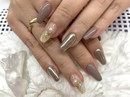 【小野】シンプルミラーネイル★