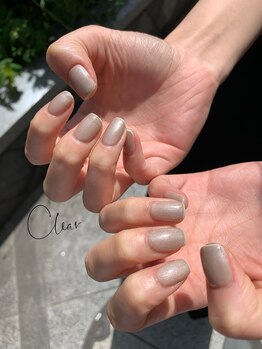 クリア(Clear)/ちゅるんブラウンラメワンカラー