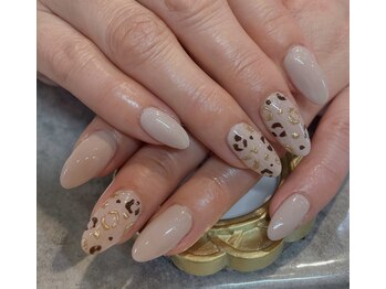 ヒョウ柄ミラーMIX