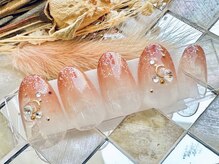 ネイルサロンアンドスクール ラフィーネ 池袋店/シンプルラメがけ◆￥6990