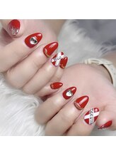モモ(Momo)/赤×推しネイル