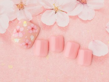 ネイルサロンアビー 北千住店(abbie)/【桜ネイルフット2020】¥10868