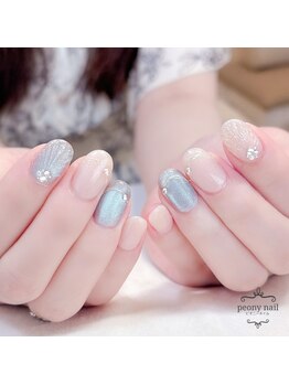 ピオニーネイル(peony nail)/人魚の鱗　マーメイド