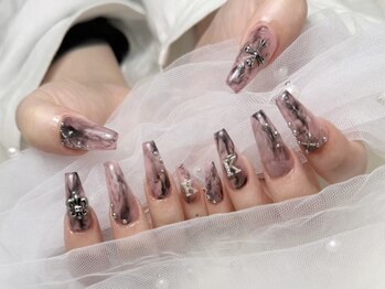 ベルグローアルファネイル(BELLE GROW ALPHA NAIL)/黒モヤモヤネイル