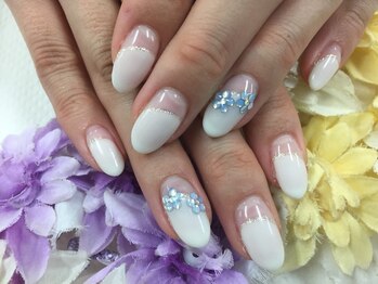 ダブルネイル(Double Nail)/フラワーストーンネイル☆