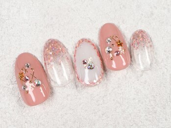 ケージュール(Kjour)/ピンクラメ　クリスマスネイル