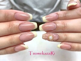 ★3Dクリア花◆フレンチ★