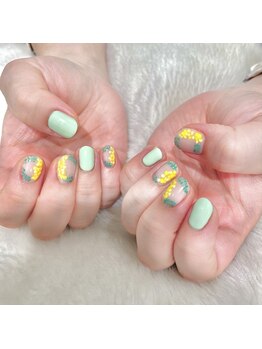 エムスラッシュ 横浜元町店(M.SLASH)/パラジェル　ミモザネイル