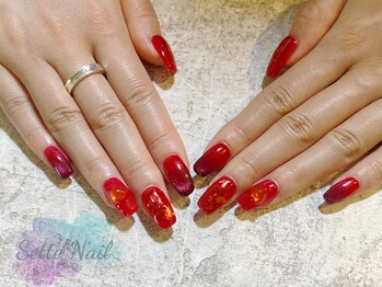 オールレッドのクリア系カラー