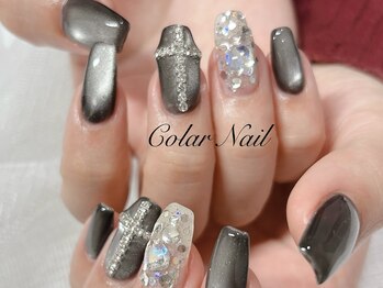 コラールネイル 本町(Colar Nail)の写真/カラーやパーツを豊富にご用意♪マグネットカラーは70色以上のバリエーションをご提供させて頂きます☆