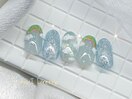 キラキラ虹ネイル