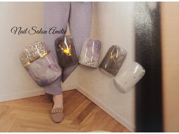 ネイルサロン アミティエ(Nail Salon Amitie)/△. * marble nuance×綺麗*foot