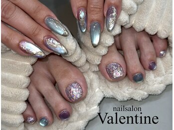 ネイルサロン ヴァレンタイン(nailsalon Valentine)の写真/当店人気のスカルプのラメグラ9500円が6月限定で7500円！ワンカラー11000円が9500円！
