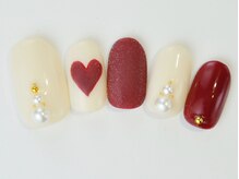 ネイルサロン ドレリッチ 大宮店(drerich)/【6990】ハートバレンタイン