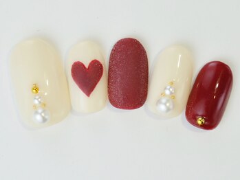 ネイルサロン ドレリッチ 大宮店(drerich)/【6990】ハートバレンタイン