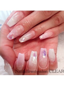 ネイルアンドビューティーサロン クリア(CLEAR)/ラメグラオーロラスカルプ